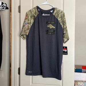 Mens short sleeve dri-fit denver broncos shirt